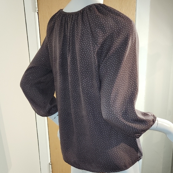 Elegant Polka Dot Blouse - Gray - Picture 6 of 8